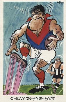 1972 Sunicrust Weg's Footy Funnies #3 Chewy-On-Your-Boot Front